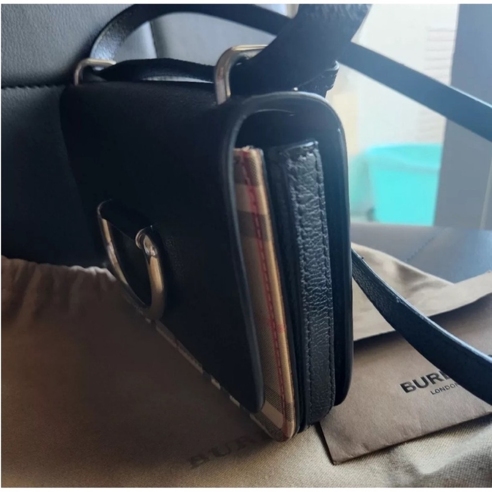Burberry Black and Checkered Crossbody Bag - Picture 4 of 6